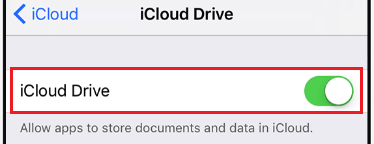 включение iCloud Drive